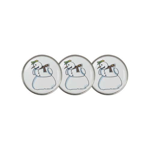 Snowman golf ball markers