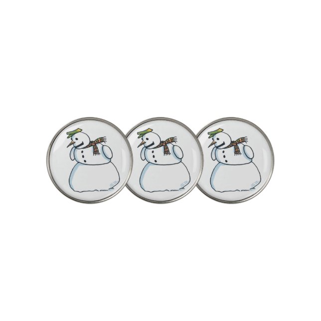 Snowman golf ball markers (3 Up)