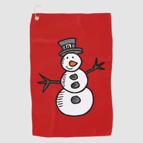 Snowman Golf Towel