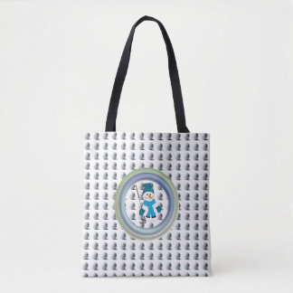 Snowman Golfing Seasonal Swing Tote Bag