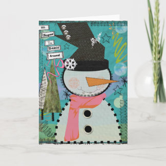 Snowman Greeting Card 5x7 " He Began To Dance"