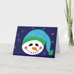 Snowman Greetings Holiday Card