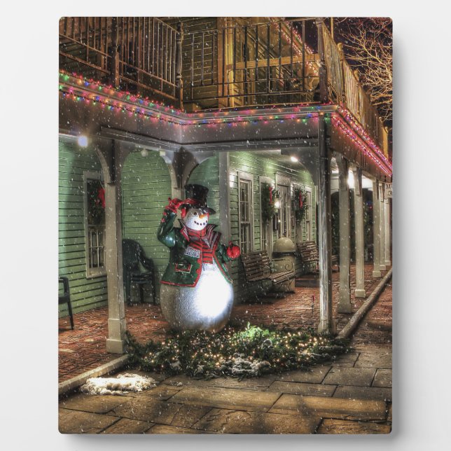 Snowman Greetings Plaque (Front)