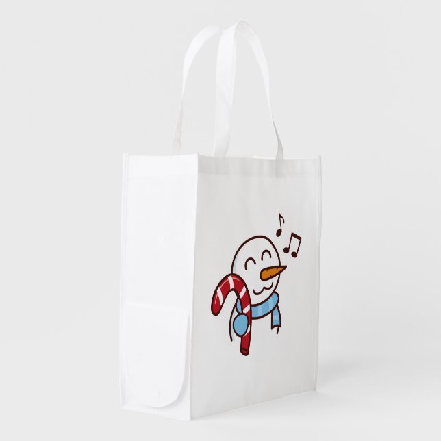 Snowman Grocery Bag (Front Side)