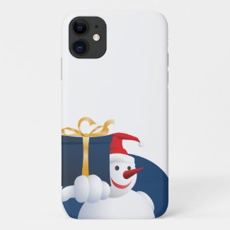 Snowman hands over gift... iPhone 11 case