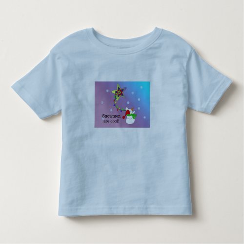 Snowman Hanging from a Star Toddler T_shirt