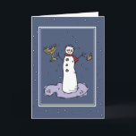 Snowman Hanukkah Holiday Card<br><div class="desc">This snowman is celebrating the Jewish holiday of Hanukkah. Great card for children.</div>