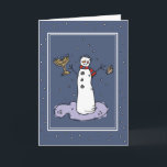 Snowman Hanukkah Holiday Card<br><div class="desc">This snowman is celebrating the Jewish holiday of Hanukkah. Great card for children.</div>