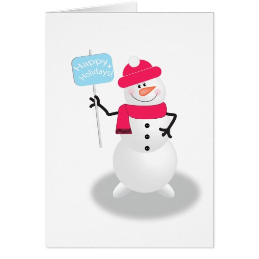 Snowman Happy Holidays Cards (Front)