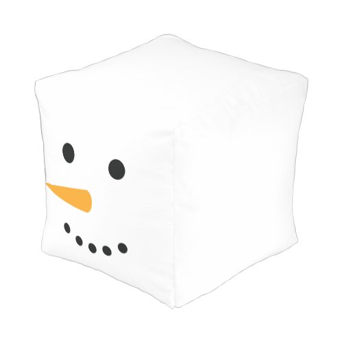 Snowman Head Cubed Pouf