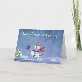 Snowman Heart Holiday Card