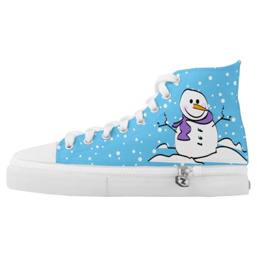 Snowman High-Top Sneakers (Left Shoe Outside)