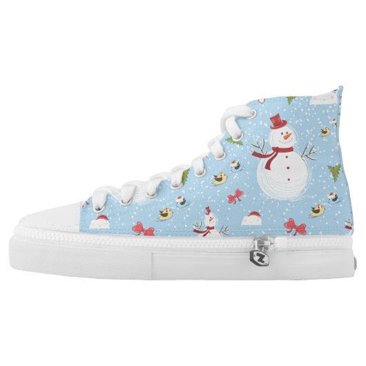 Snowman High-Top Sneakers (Left Shoe Outside)