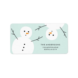 Snowman   Holiday Address Labels