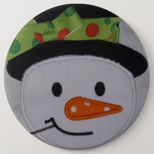 Snowman Holiday Button