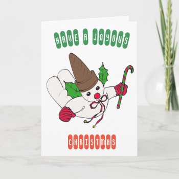 Snowman Holiday Card by CreoleRose at Zazzle