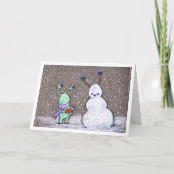 Snowman Holiday Card by David_Zinn at Zazzle