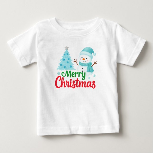 Snowman Holiday Cheer Baby T-Shirt (Front)