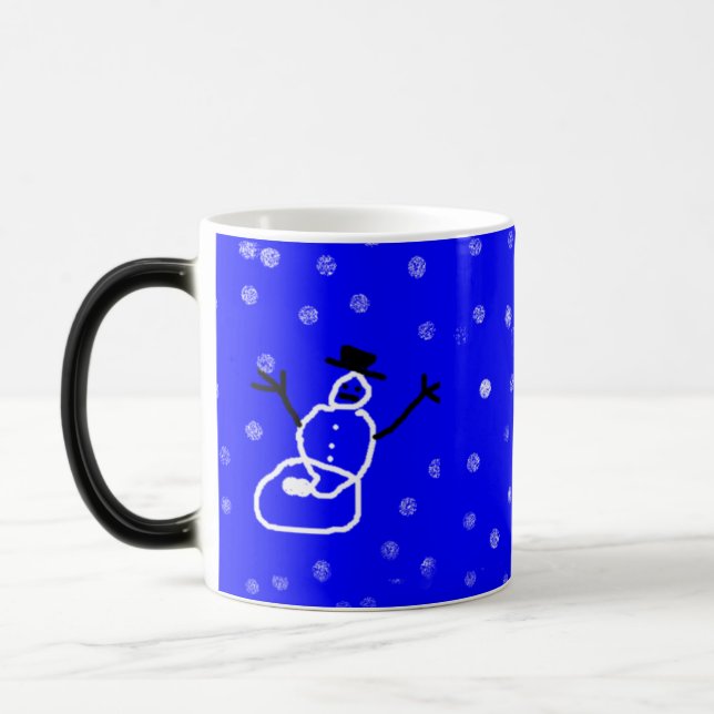 Snowman Holiday Christmas Mug Customizable (Left)