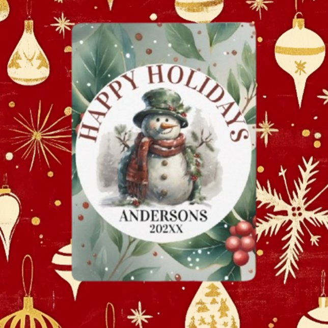 Snowman Holiday Christmas Wishes (Spread joy this holiday season with heartfelt Christmas wishes from Brett's Snowman.)