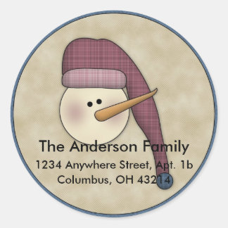 Snowman Holiday D2 Return Address Labels