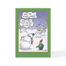 Snowman Holiday Humor, Size Matters