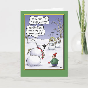Snowman Holiday Humor, Size Matters Card