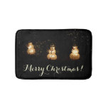 Snowman Holiday Light Display Bath Mat