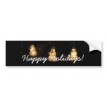 Snowman Holiday Light Display Bumper Sticker