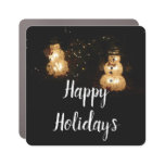 Snowman Holiday Light Display Car Magnet