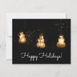 Snowman Holiday Light Display Card