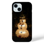 Snowman Holiday Light Display iPhone 15 Case