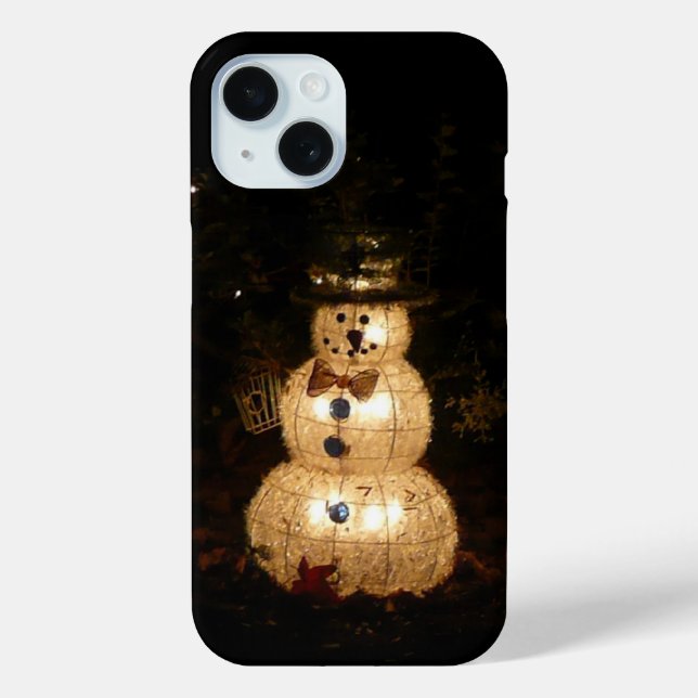 Snowman Holiday Light Display Case-Mate iPhone Case (Back)