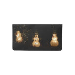 Snowman Holiday Light Display Checkbook Cover