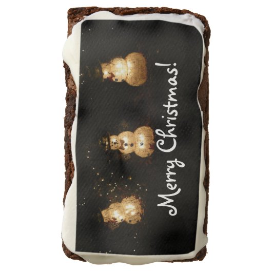 Snowman Holiday Light Display Chocolate Brownie (Rotated)