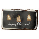 Snowman Holiday Light Display Chocolate Brownie