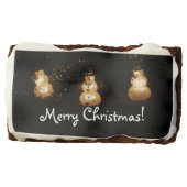 Snowman Holiday Light Display Chocolate Brownie (Front)