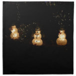 Snowman Holiday Light Display Cloth Napkin
