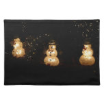 Snowman Holiday Light Display Cloth Placemat