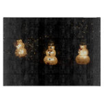 Snowman Holiday Light Display Cutting Board