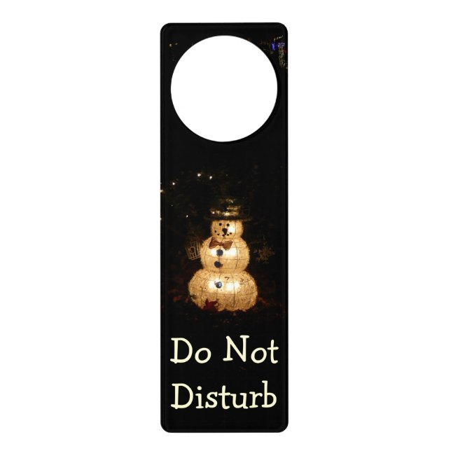 Snowman Holiday Light Display Door Hanger (Front)