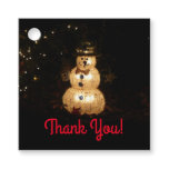 Snowman Holiday Light Display Favor Tags