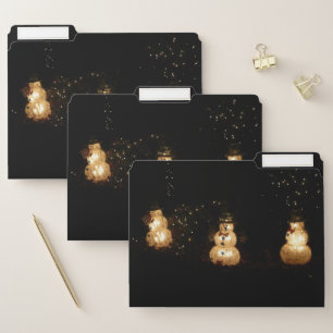 Snowman Holiday Light Display File Folder
