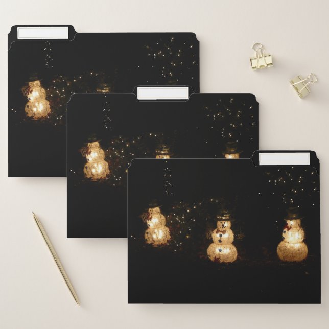 Snowman Holiday Light Display File Folder (Set)