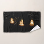 Snowman Holiday Light Display Hand Towel