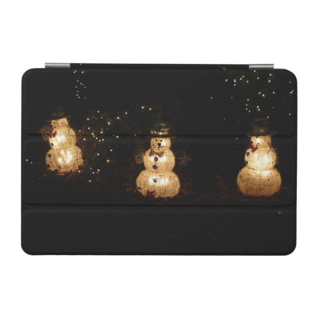 Snowman Holiday Light Display iPad Mini Cover (Horizontal)