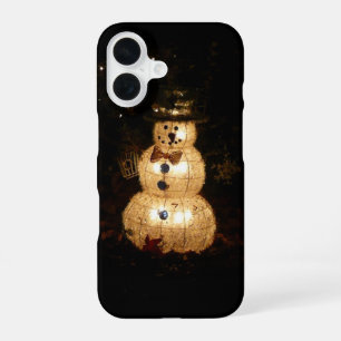 Snowman Holiday Light Display iPhone 16 Case