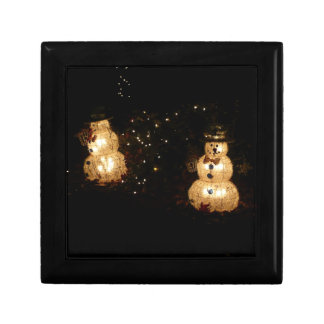 Snowman Holiday Light Display Jewelry Box