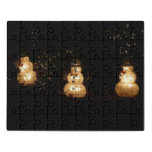 Snowman Holiday Light Display Jigsaw Puzzle