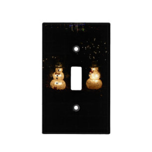 Snowman Holiday Light Display Light Switch Cover